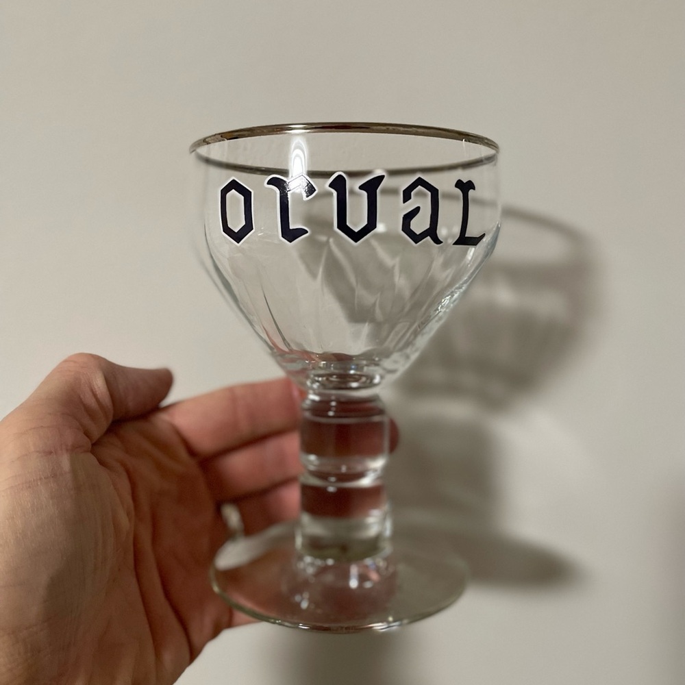 Orval Belgian beer glass